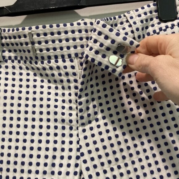 BANANA Republic Blue Polka Dot Pants  sz - Picture 5 of 16